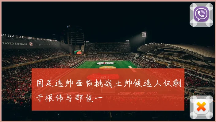 国足选帅面临挑战土帅候选人仅剩于根伟与邵佳一